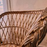 Fauteuil En Rotin Ancien Style Emmanuelle Fin XIXème