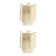 Pair of Contemporary Hammered Strips ”Listelli” Murano Glass Chromed Wall Sconces by Simoeng