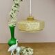 Vintage yellow Clichy glass lampshade pendant light