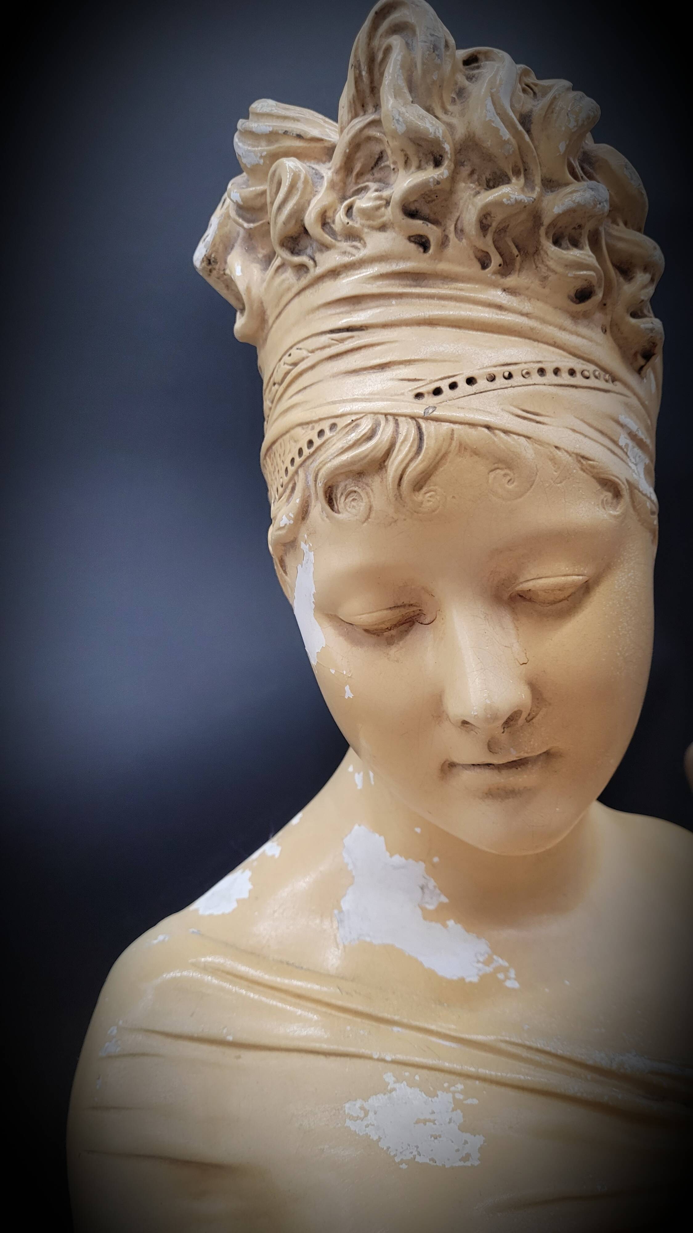 Female plaster bust