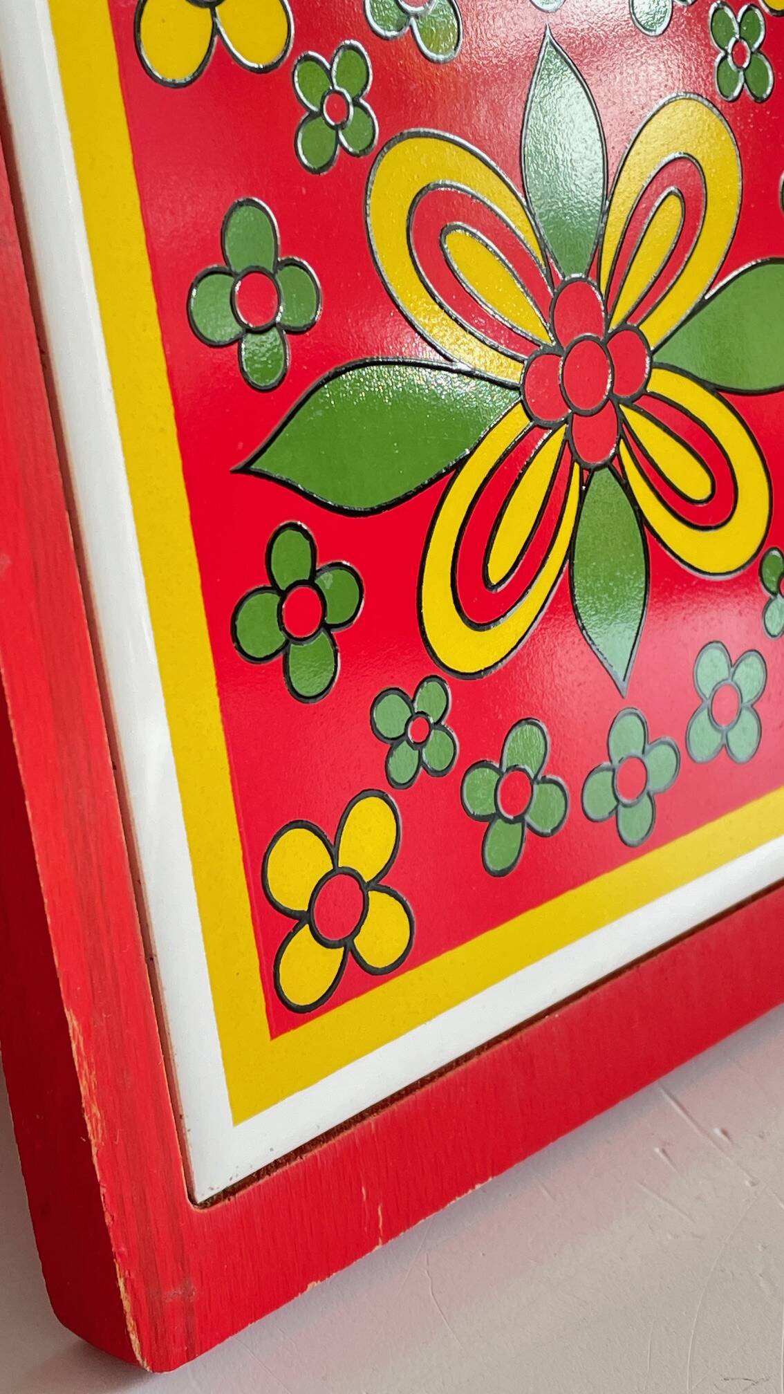 Vintage Red Plate Mat