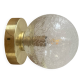 Applique ou plafonnier globe vintage en verre