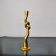 Bougeoirs noeud, design brutaliste, bronze, italie, 1970