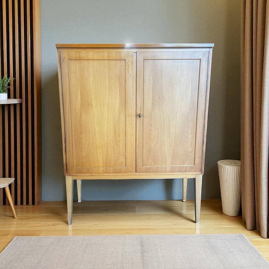 Vintage shallow wooden armoire / WK Môbel armoire