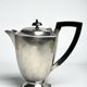 Art Deco, English silver-plated Sheffield ebony jug circa 1930