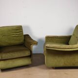 Pair of vintage velvet armchairs – 1960s