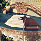 Antique patinated console