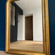 Antique mirror Louis-Philippe beaded gold leaf 123cm/90cm geometric decoration