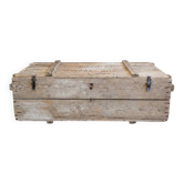 Antique patinated wooden chest – coffee table