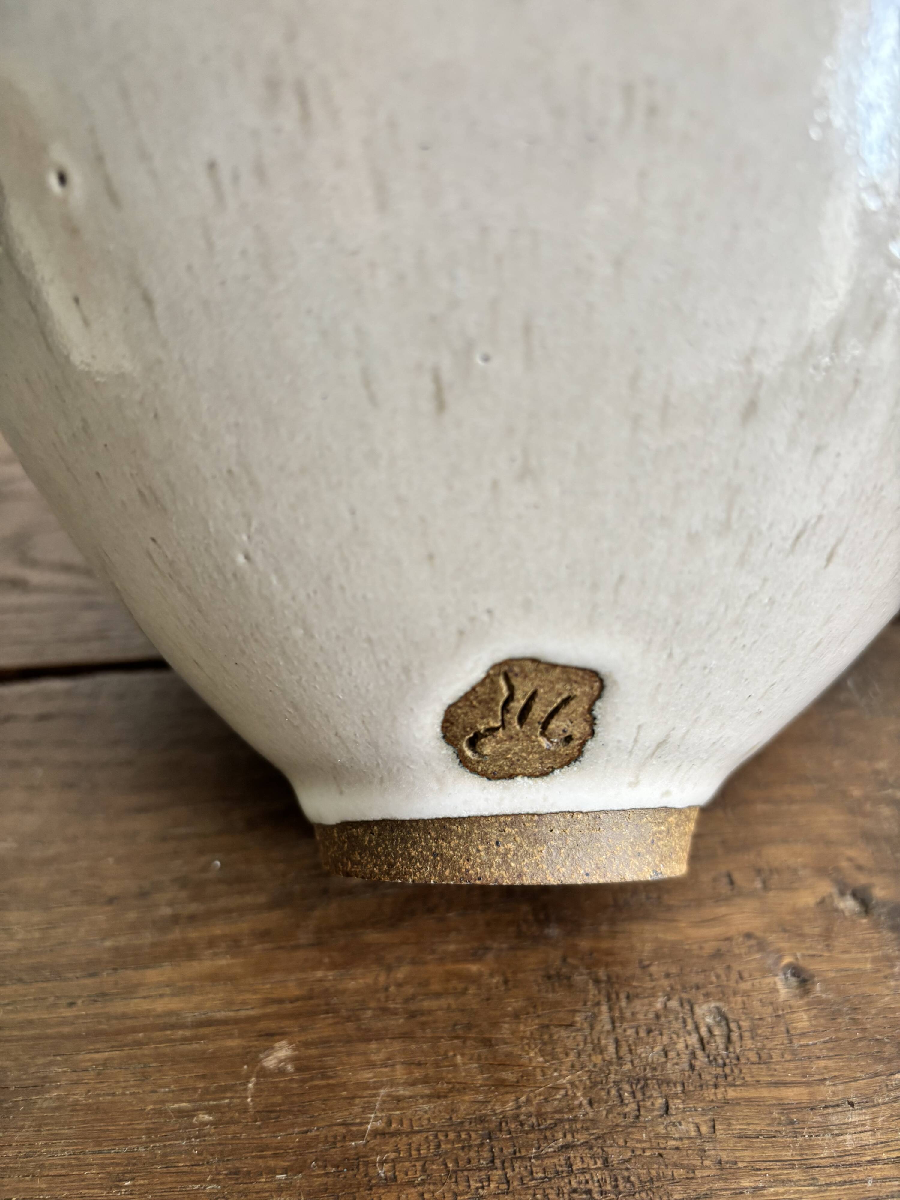 Grand bol / saladier en grès signé de Gustave Tiffoche - vintage