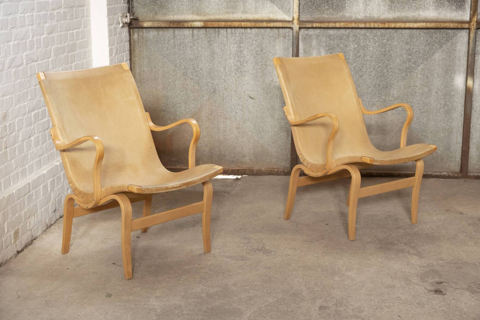 2x Bruno Mathsson "Eva" Lounge Chair by Dux, Sweden