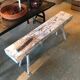 White patinated bench