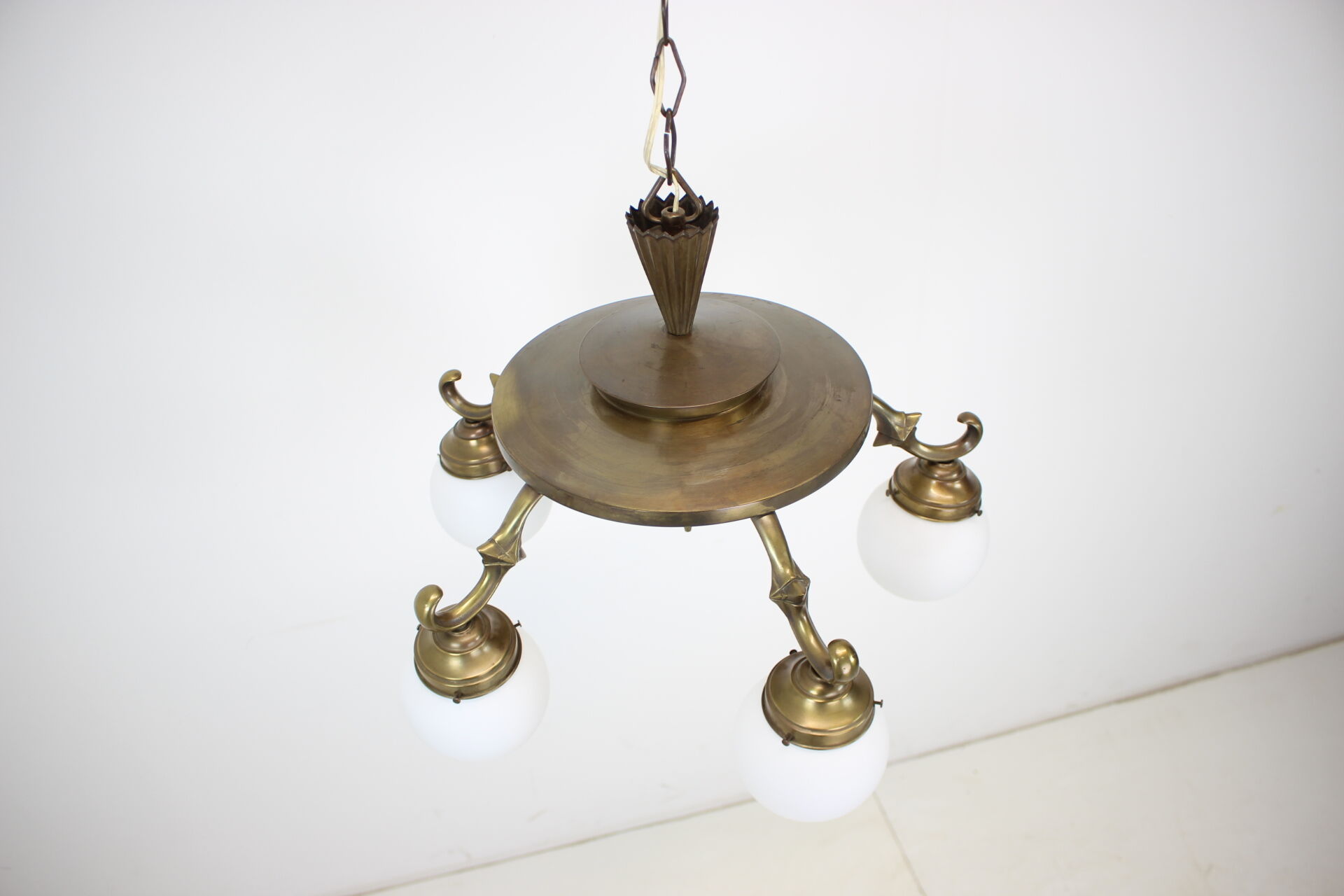 Art deco 5 flamming chandelier 1930s