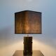 POLISHED/FROSTED BRONZE LAMP MICHEL MANGEMATIN FRANCE 1960