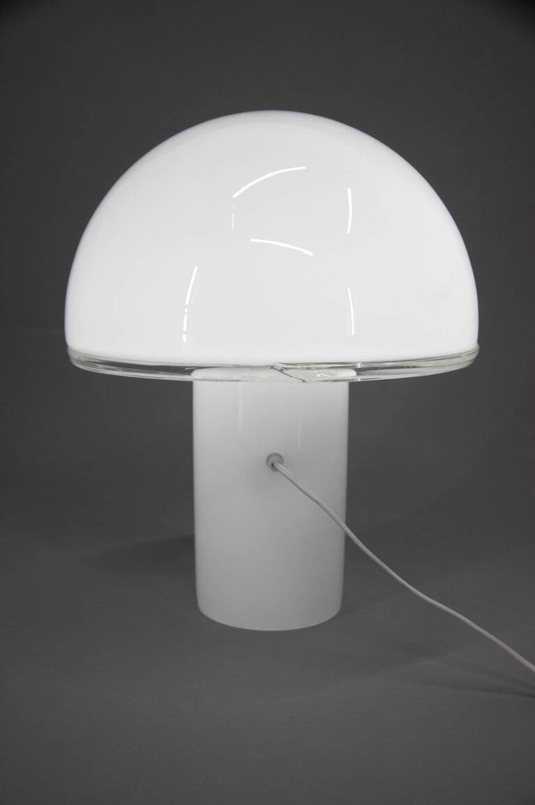 Large Italian Opaline Glass Table or Floor Lamp by Fontana Arte, 2010s
