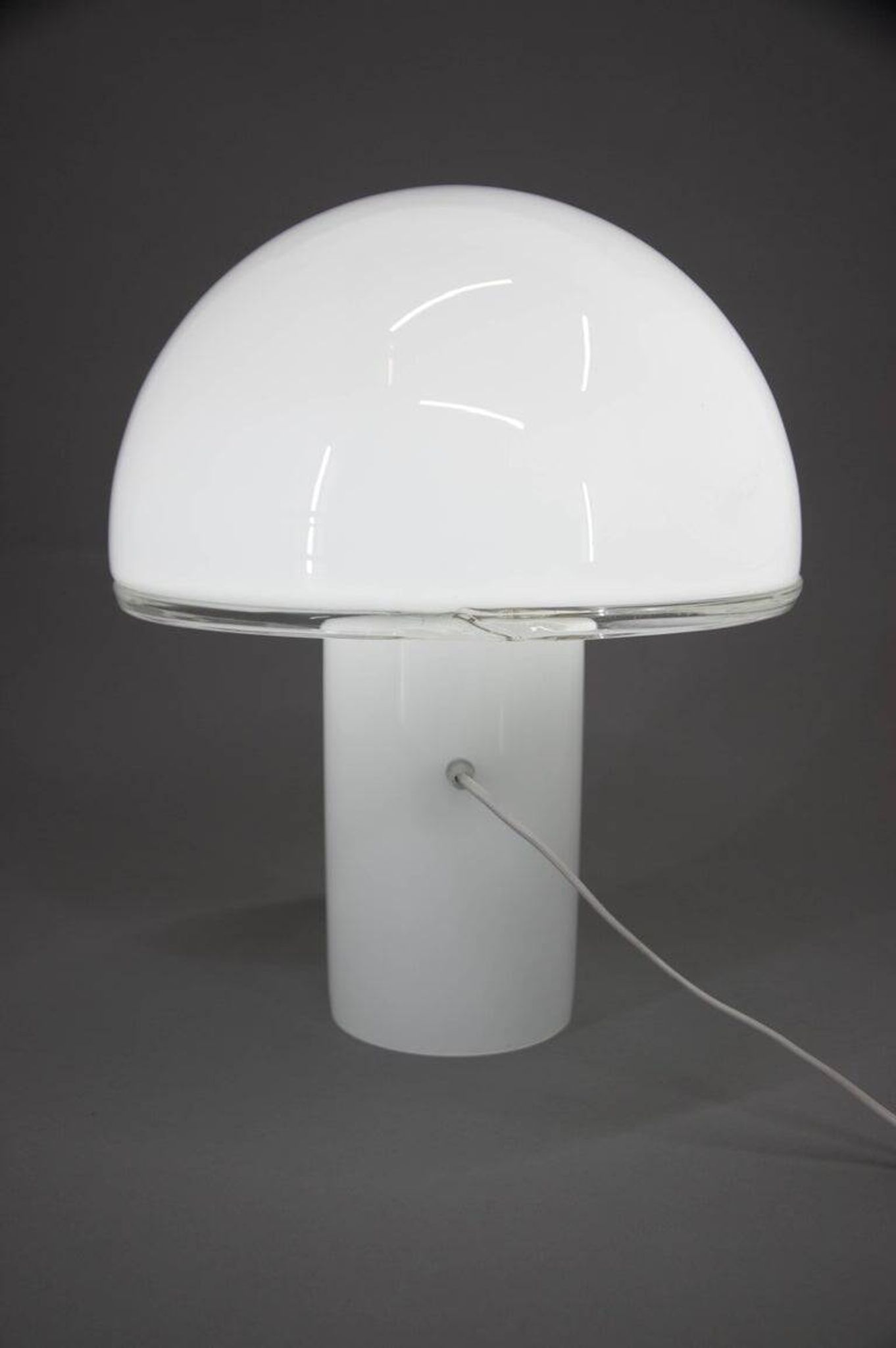 Large Italian Opaline Glass Table or Floor Lamp by Fontana Arte, 2010s