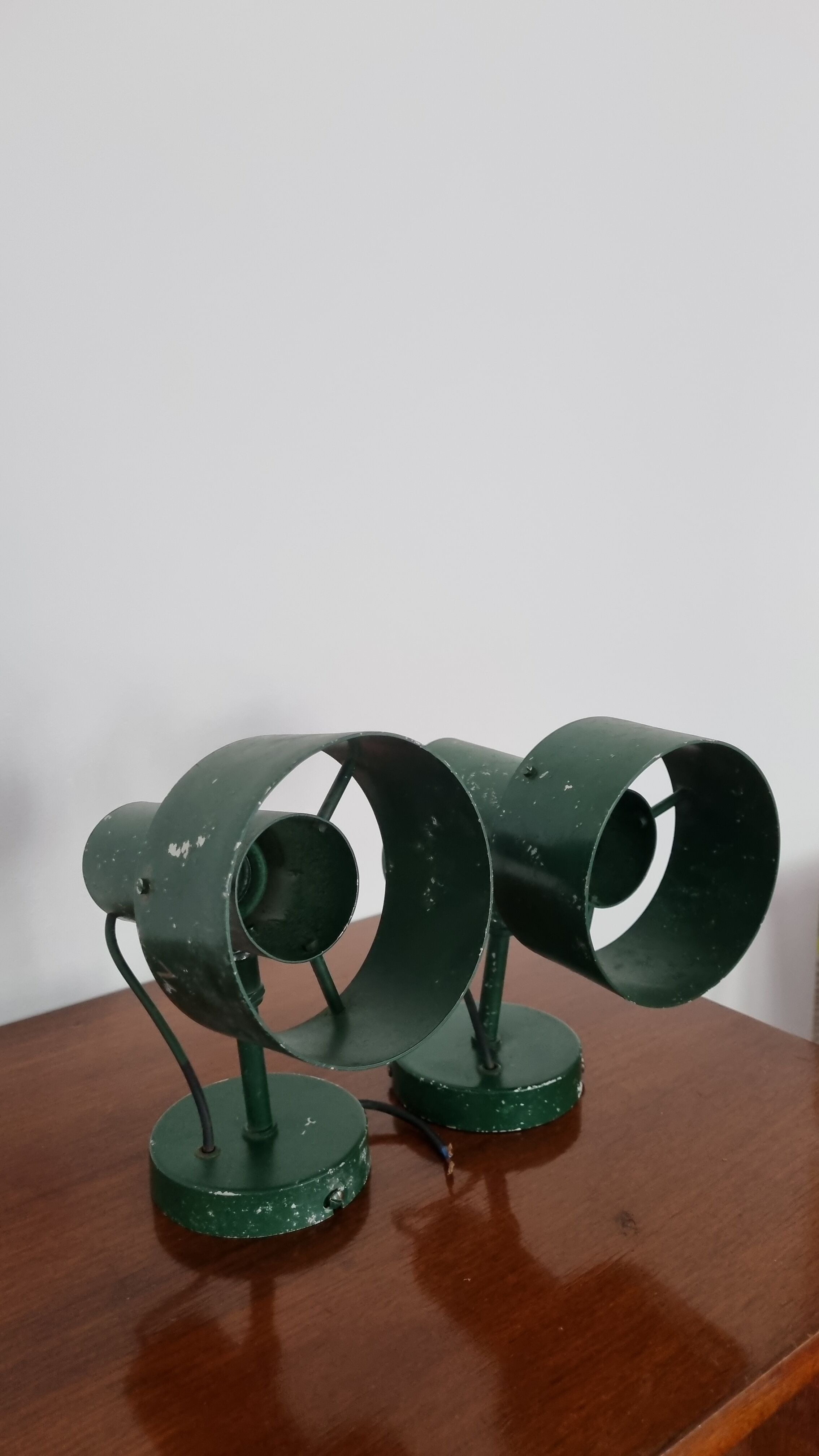 Pair vintage wall lamps