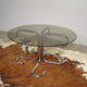 Coffee table chrome and glass table