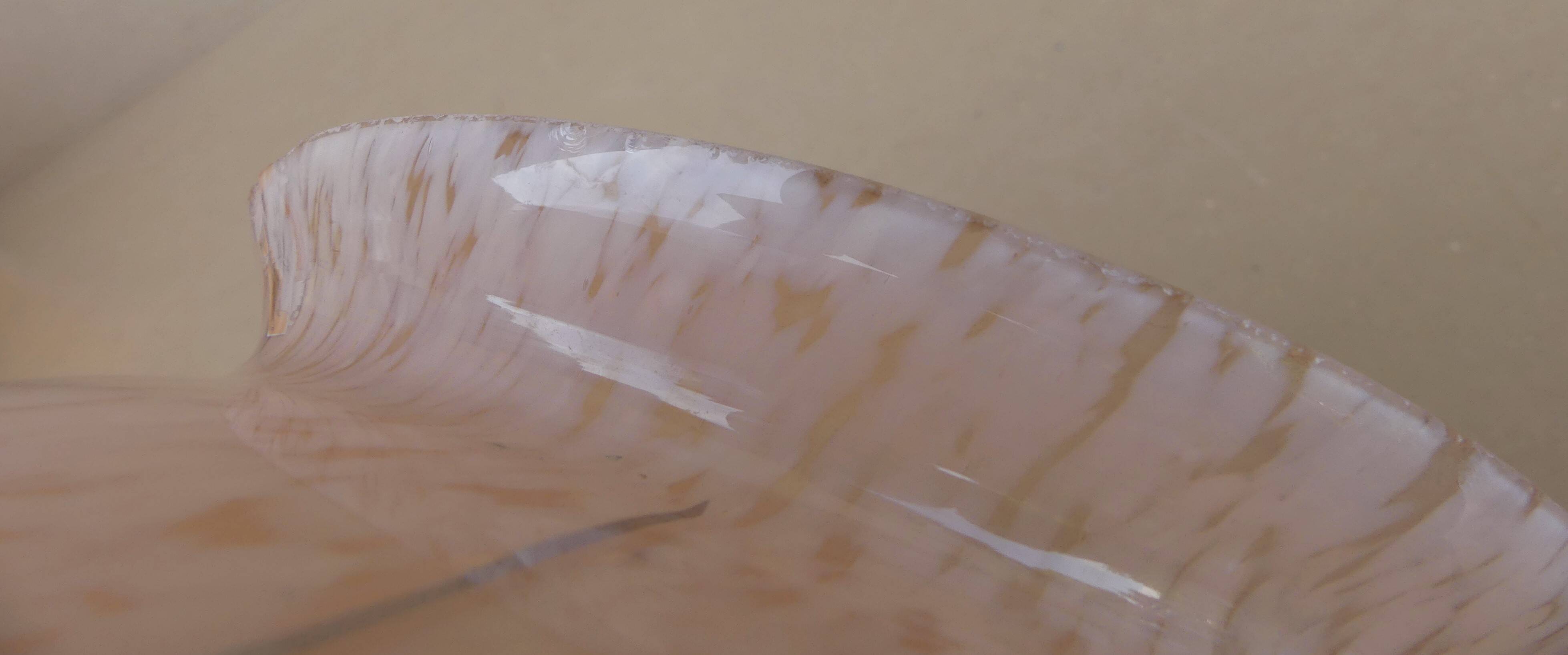 Old clichy glass ball ceiling light imposing pink & silver art deco lighting