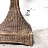 Large rattan floor lamp