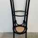 Pair of high canne stools or black curved wooden bar chairs, 1970