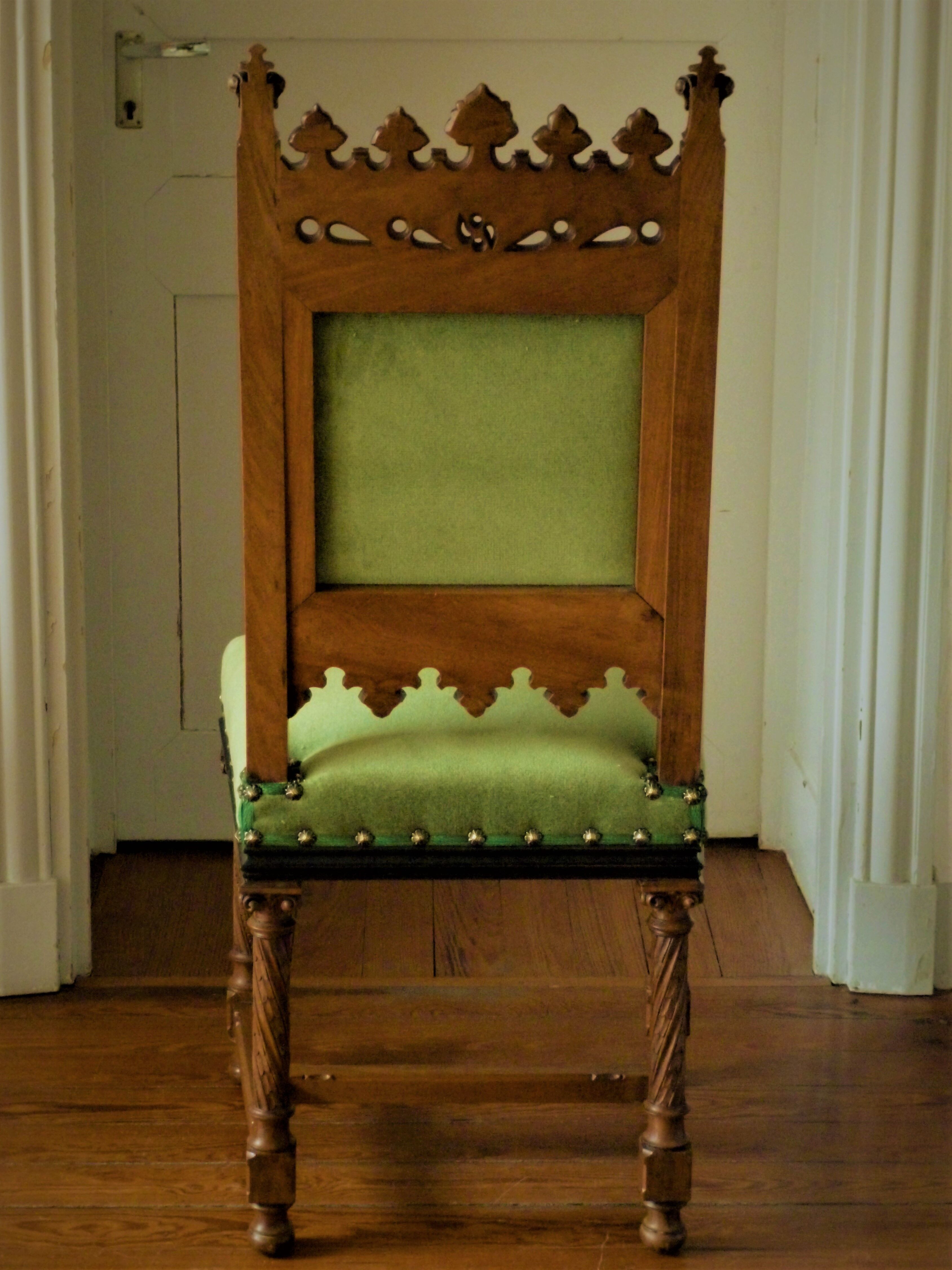 Pair of neo-Gothic chairs 19th century