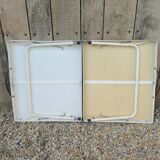 Suitcase camping table, foldable and adjustable, from the 70s