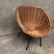 Vintage designer wicker children's armchair