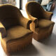Pair of bronze toad armchair