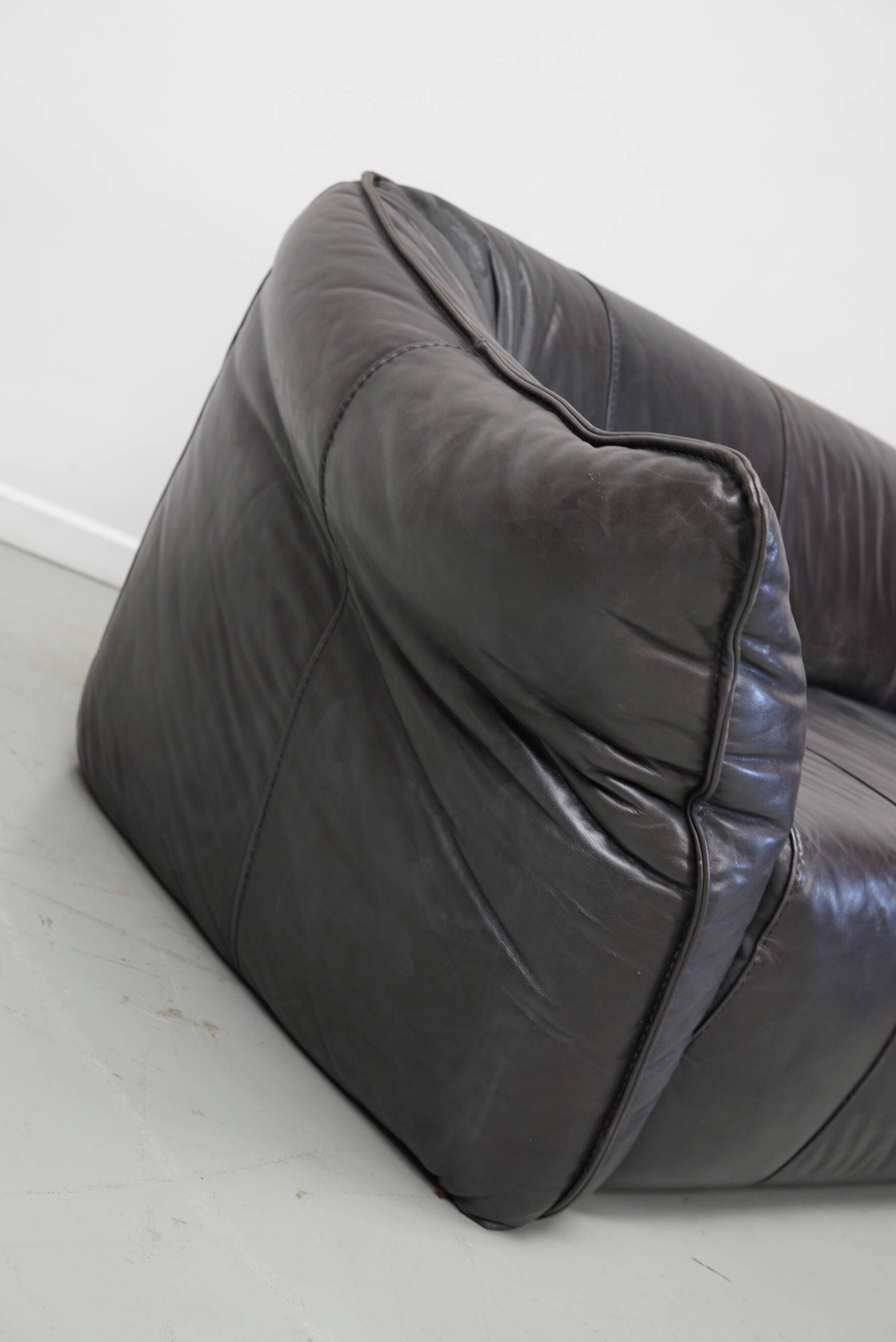 Brown Leather Andes Sofa by Gerard van den Berg for Montis, 1970s