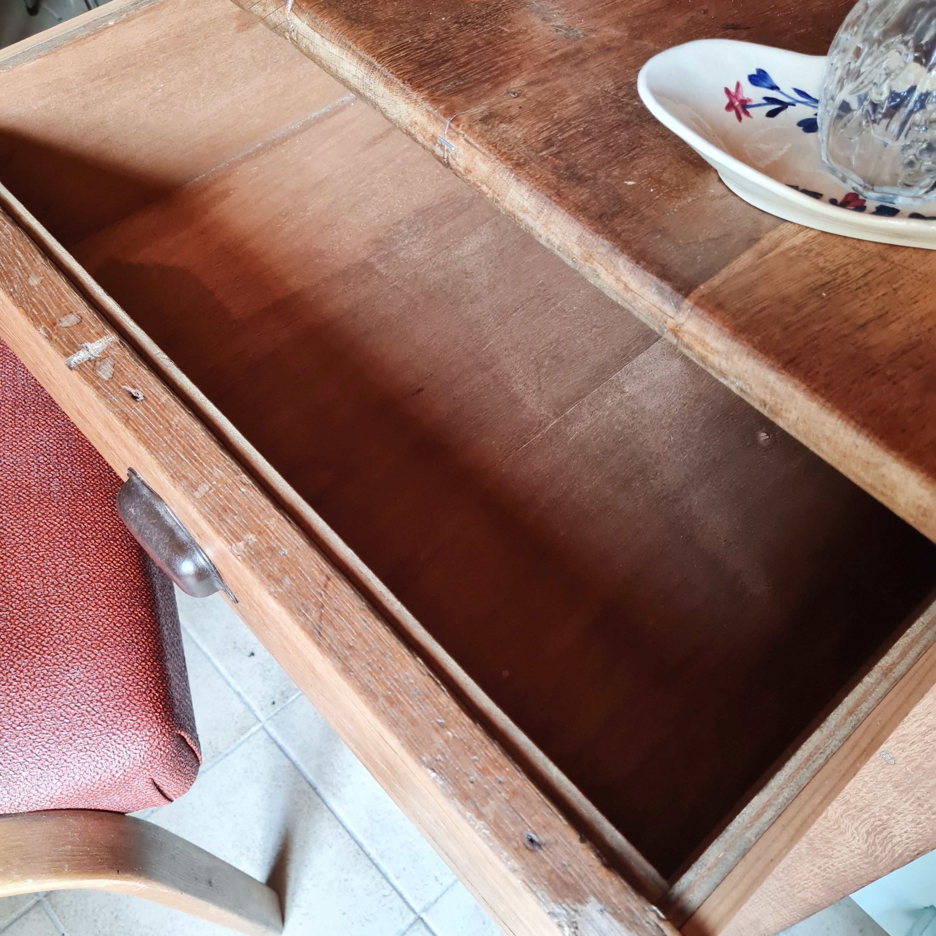 Old farmhouse table 2 drawers
