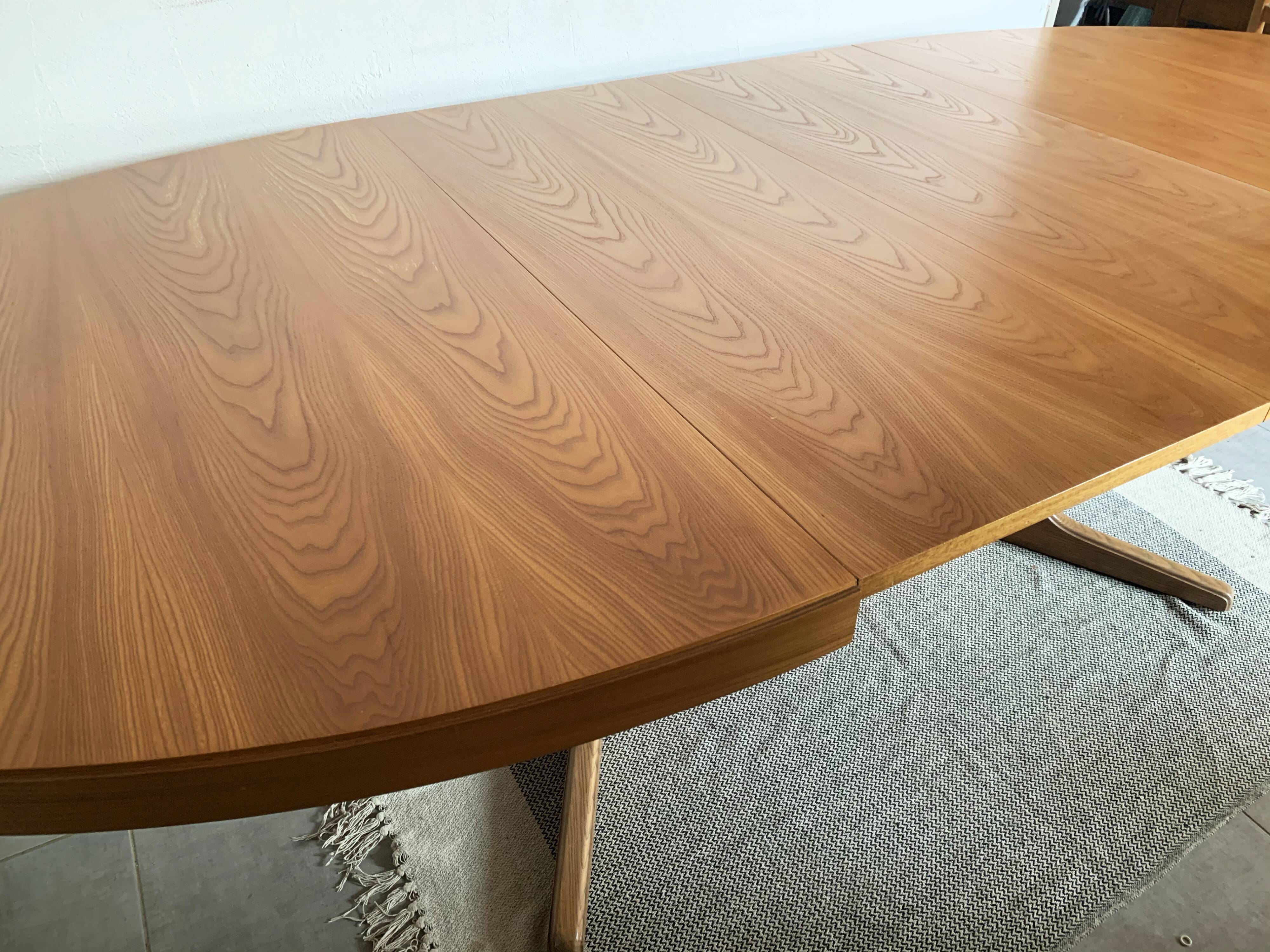 Baumann vintage 1970 oval table, stamped NF