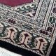 Tapis vintage ouzbek Boukhara fait main en laine – 55 x 65 cm – Années 1970