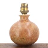 Brown ceramic lamp by pierre scheffer, 1970s