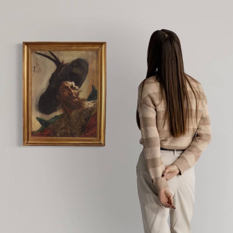 Spanish painting portrait of a pirate 1895