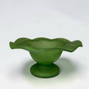 Coupe à fruits vintage en verre soufflé à la main