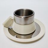 Pair of futuristic coffee cups by Carlo Giannini