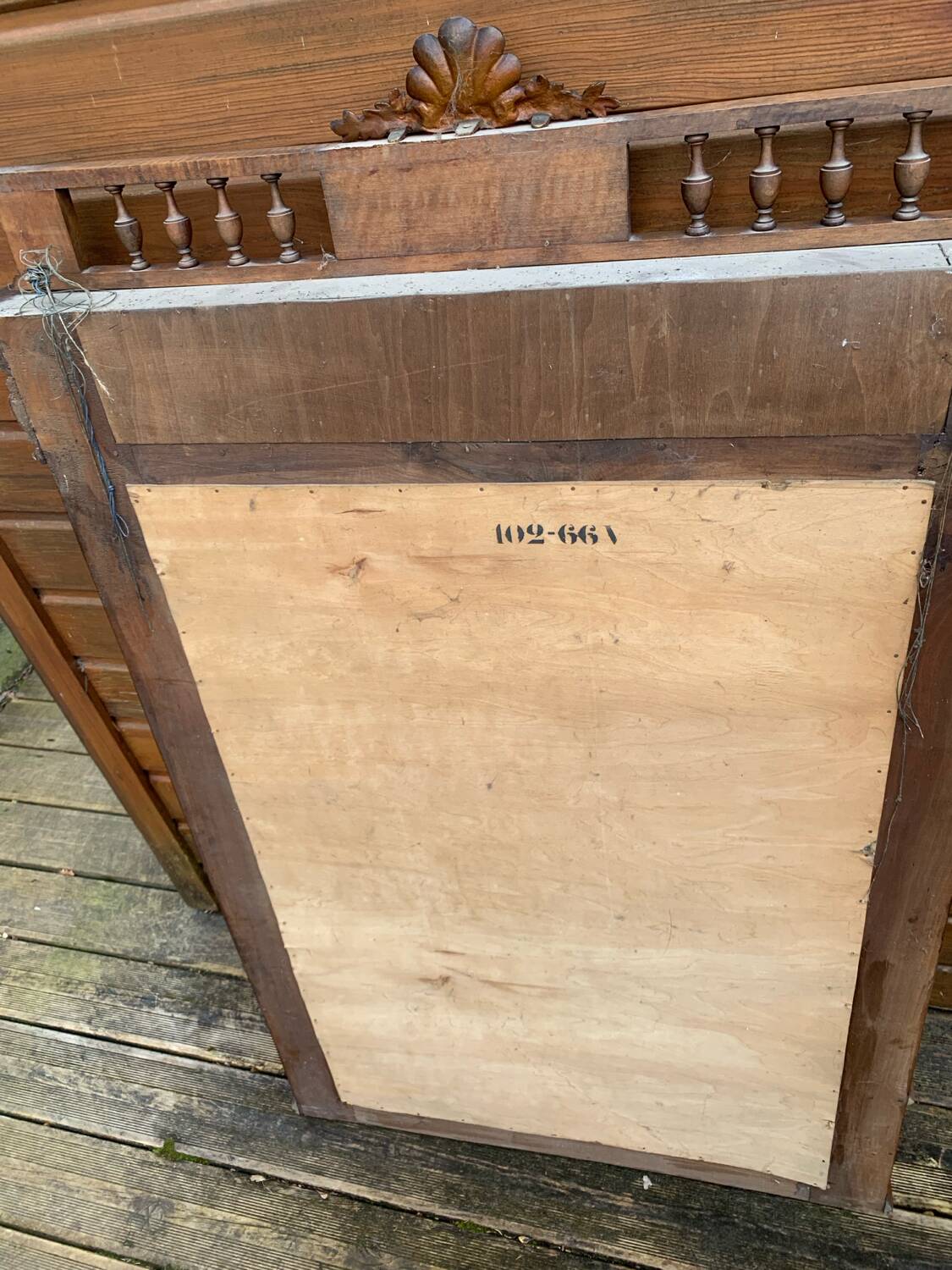 Louis XV style mirror/overmantel, 1950s