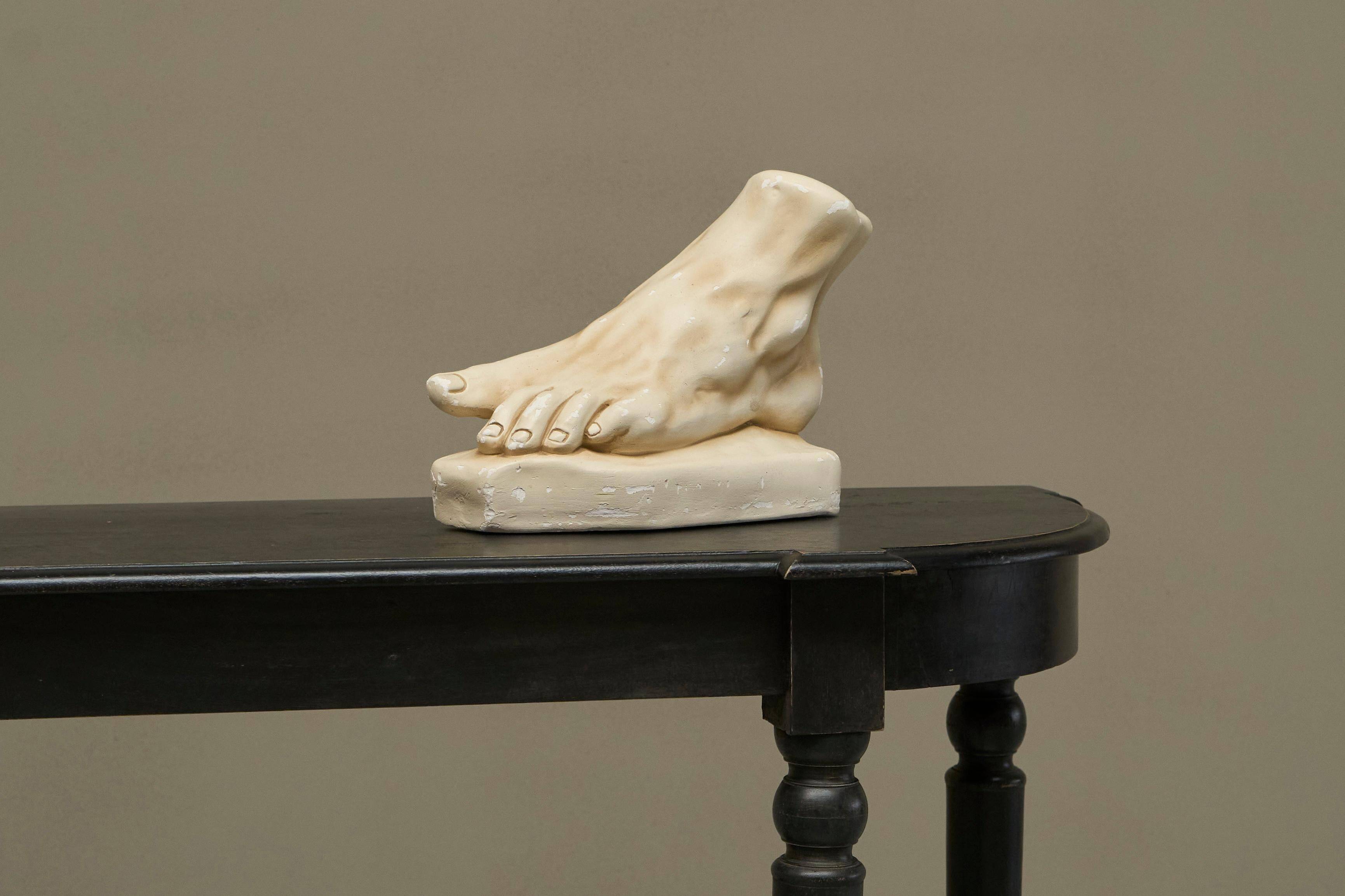 Anatomical study of a plaster foot from the 1950s.