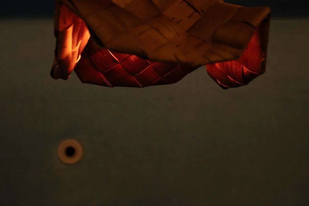 Japandi woven Scandinavian suspension, vintage