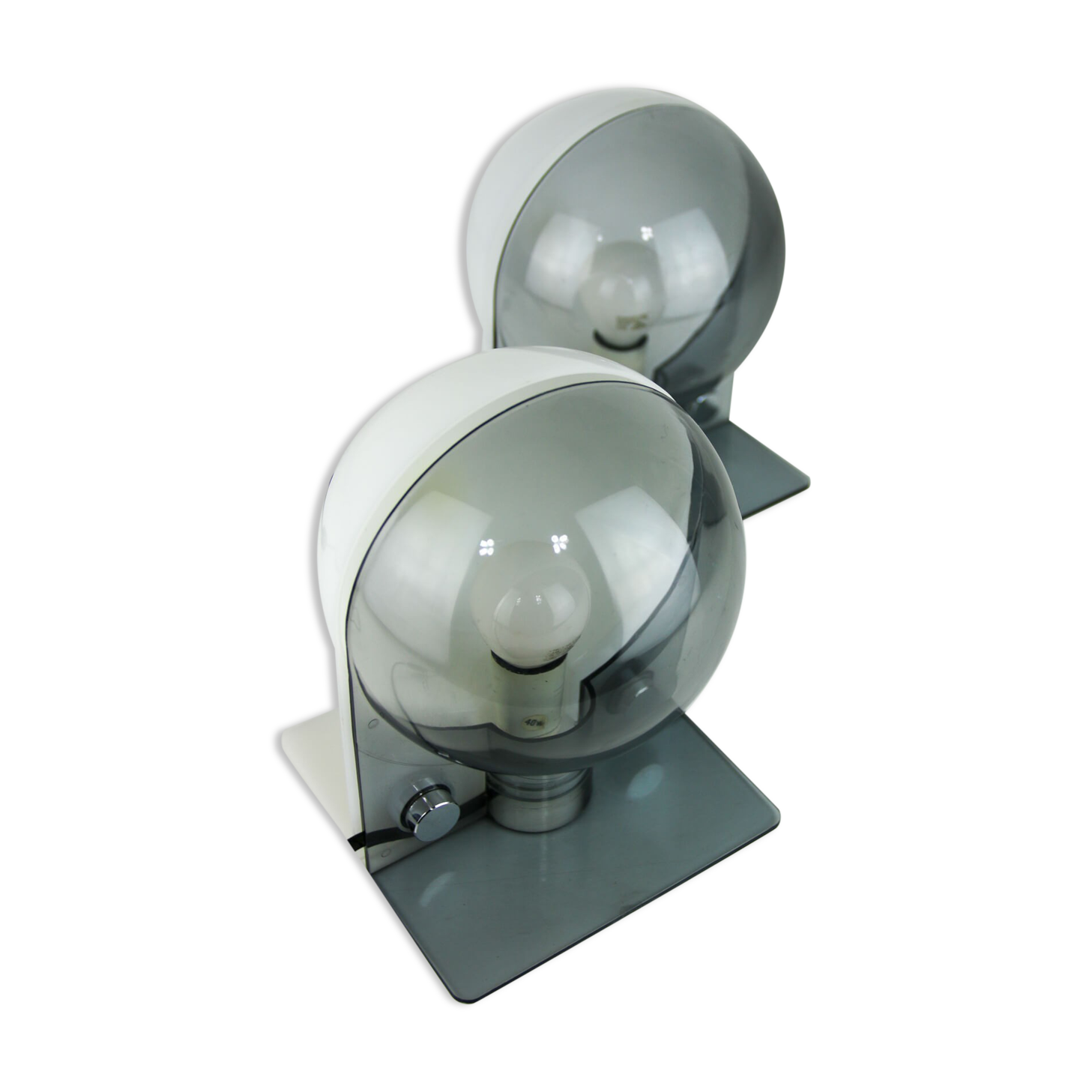 Lampe de table Sirio gris et blanc de Guzzini