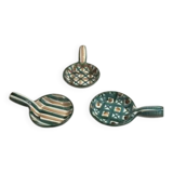 Set of 3 ceramic frying pans by Robert Picault