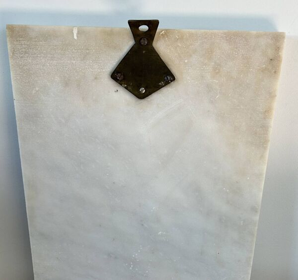 plaque en marbre blanc vierge à l'enfant