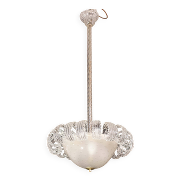 "The Queen" Italian Art Deco Chandelier by Ercole Barovier, 1940