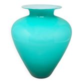 1970s Exquisite Murano Glass Aquamarine Vase by Ca' dei Vetrai
