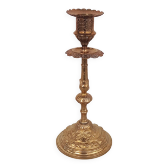 Lustre en laiton doré