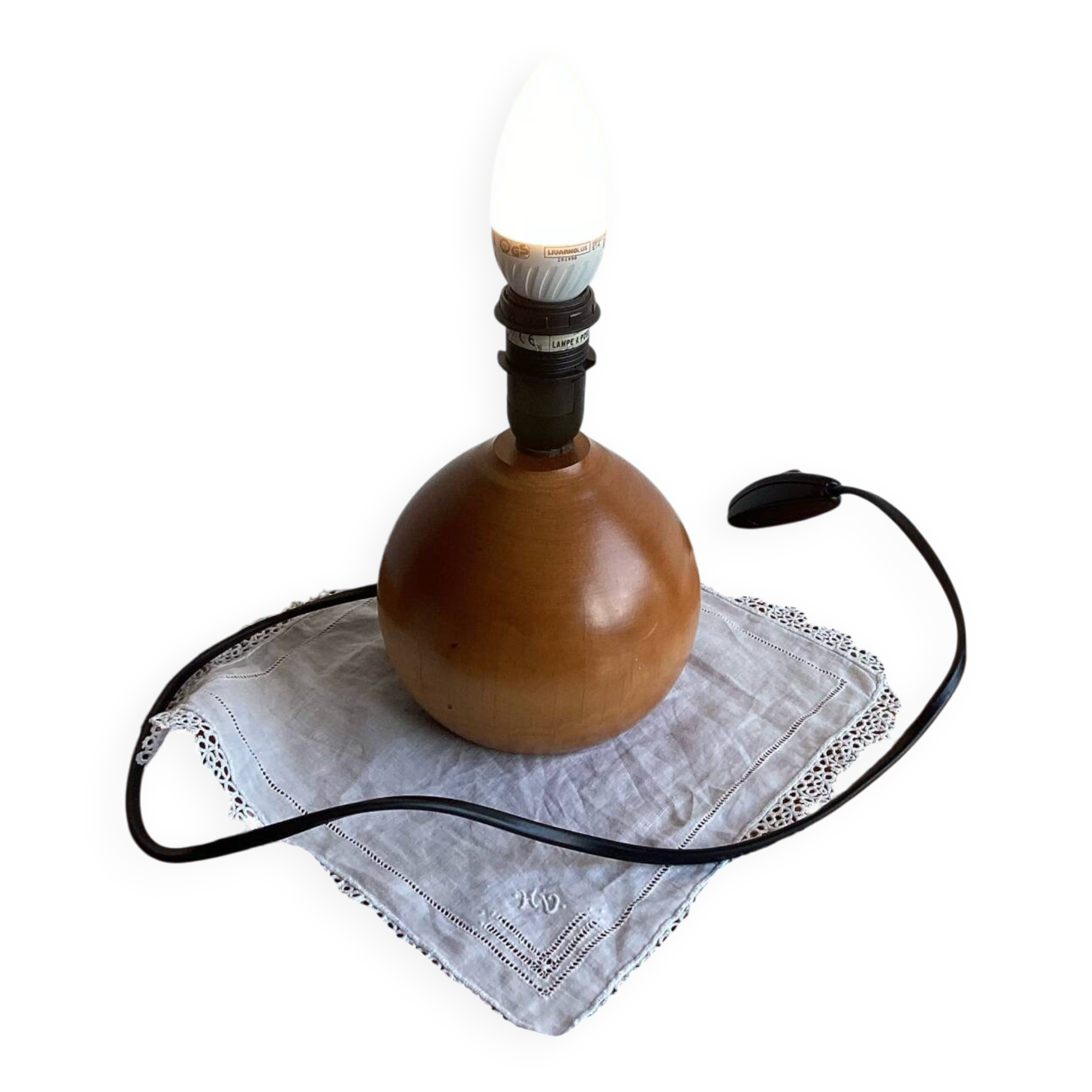 Poirson wooden table lamp base