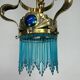 Brass Jugendstil chandelier by Koloman Moser