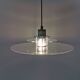 Danish space-age hanging lamp in transparent and blue plexi 1980s