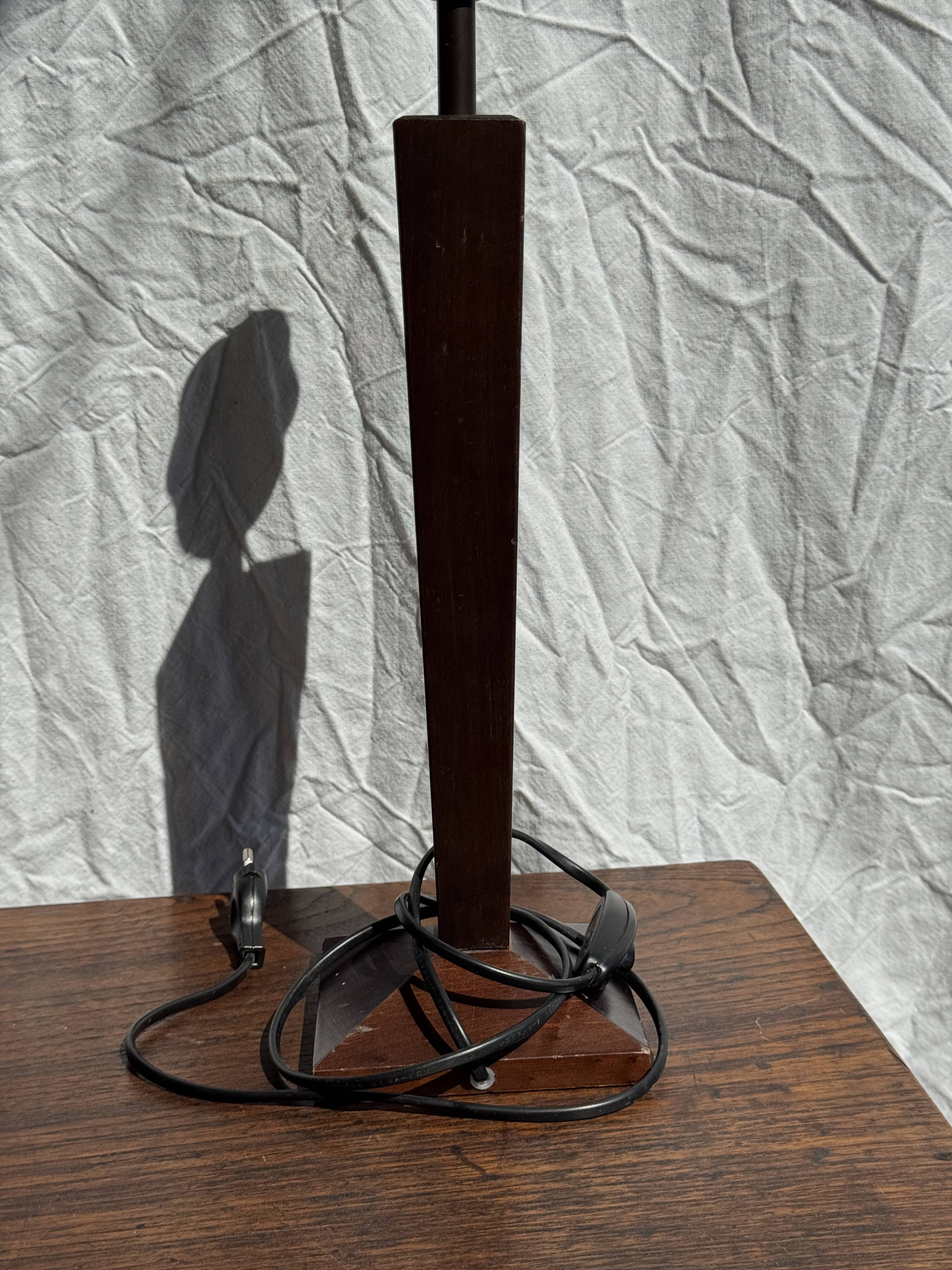 Vintage wooden designer lamp base H43